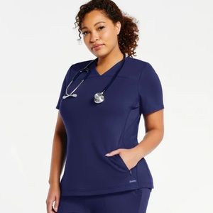 Jaanuu 2-Pocket side ribbed top - navy